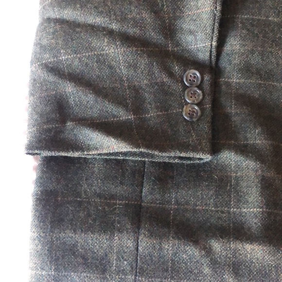 BURBERRY MENS 40R SUIT JACKET BLAZER COAT NEW PLAID WOOL 2 BUTTON VINTAGE NWT - Picture 4 of 7
